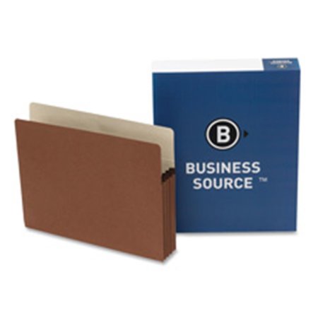 BUSINESS SOURCE File Pocket- 5-.25in. Exp.- Letter- Redrope BSN65792